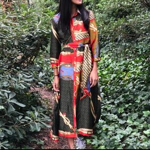 Zara Equestrian Print Women's Dress